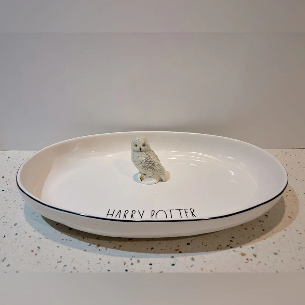 Harry‎ Potter Hedwig Owl Large Serving Platter by Rae Dunn Ceramics